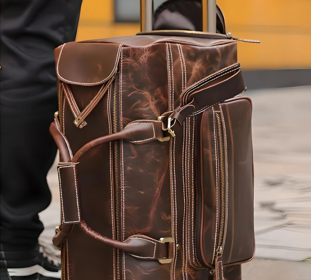 leather carry on luggage
